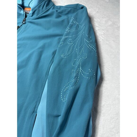 Merrell Aeroblock Full Zip Softshell Jacket Blue XXL Wind Resistant Outdoor Hike - Picture 6 of 12